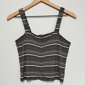 American Eagle Ribbed Crop Tank Top   Sz M  EUC